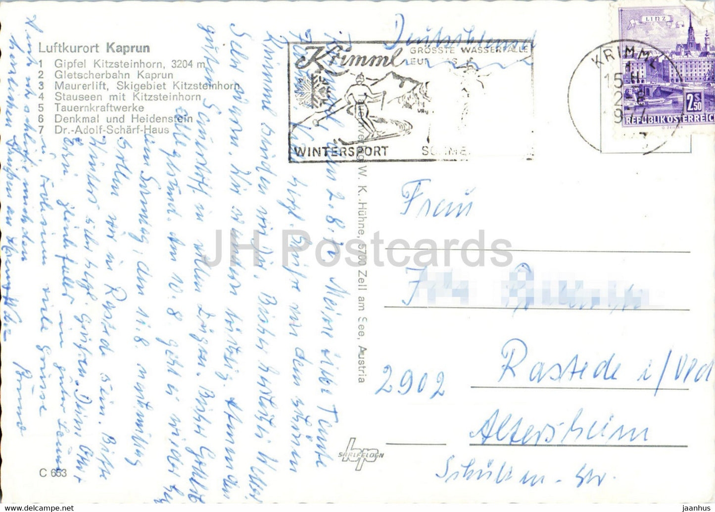 Luftkurort Kaprun - Salzburger Land - Kitzsteinhorn - Gletscherbahn - Maurerlift - Tauernkraftwerke - Austria - unused