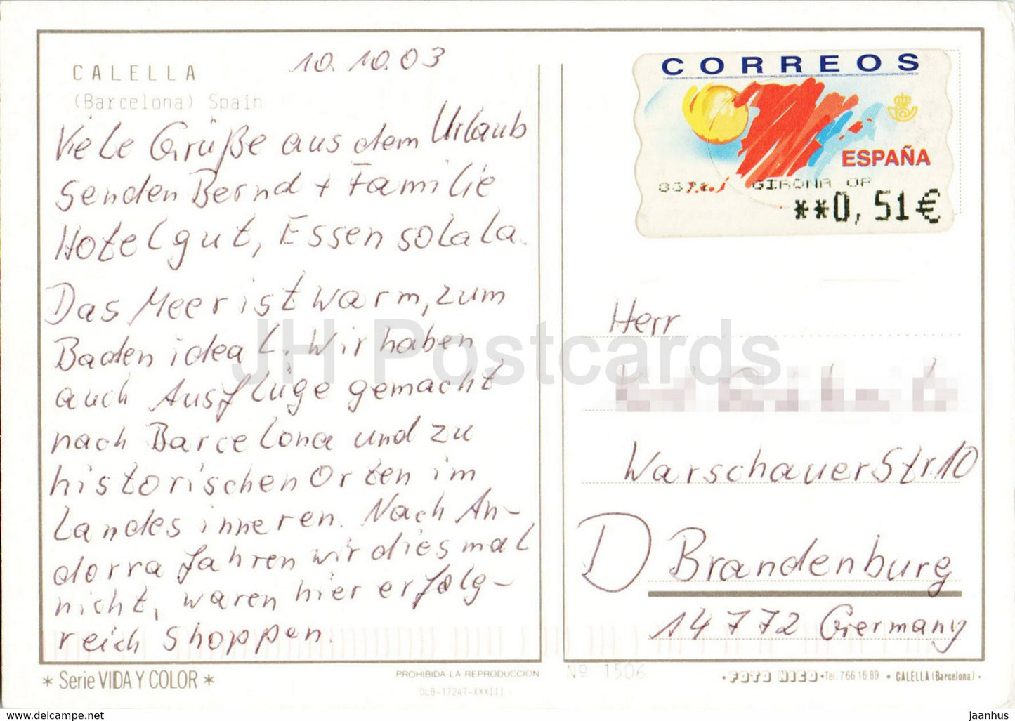 Calella - multiview - vues de ville - 2003 - Espagne - occasion