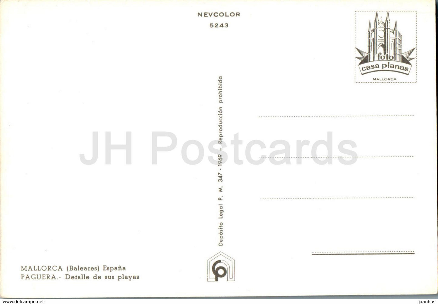 Paguera - Detalle de sus playas - beach - Mallorca - 5243 - Spain - unused