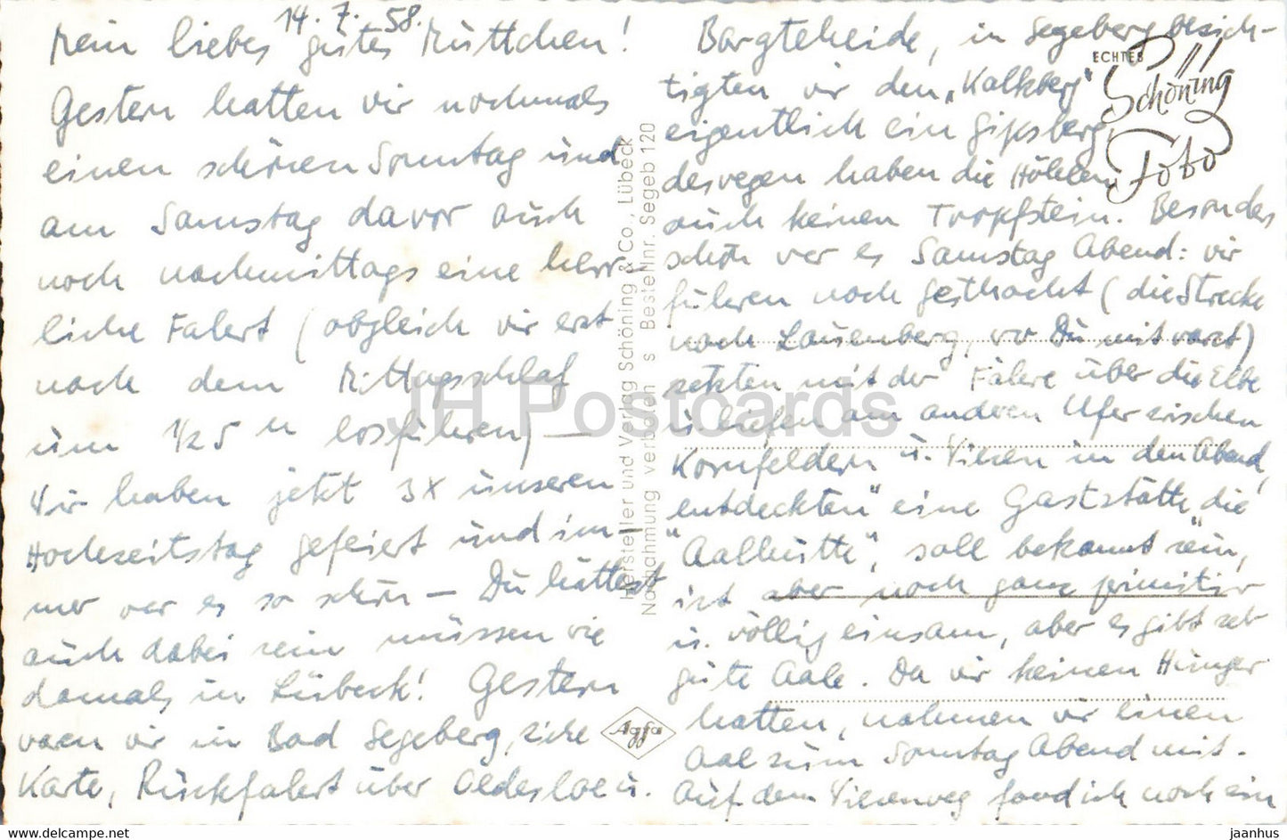 Sol und Moorbad Bad Segeberg - Marktplatz - Jugendherberge - Kalkberg - old postcard - 1958 - Germany - used