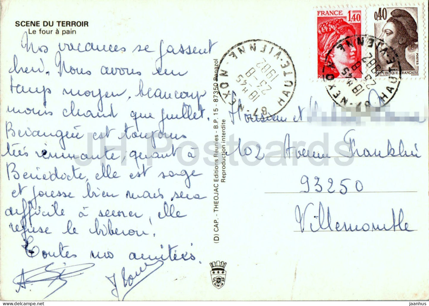 Scene du Terroir - Le four a pain - Local scene - The bread oven - 1982 - France - used