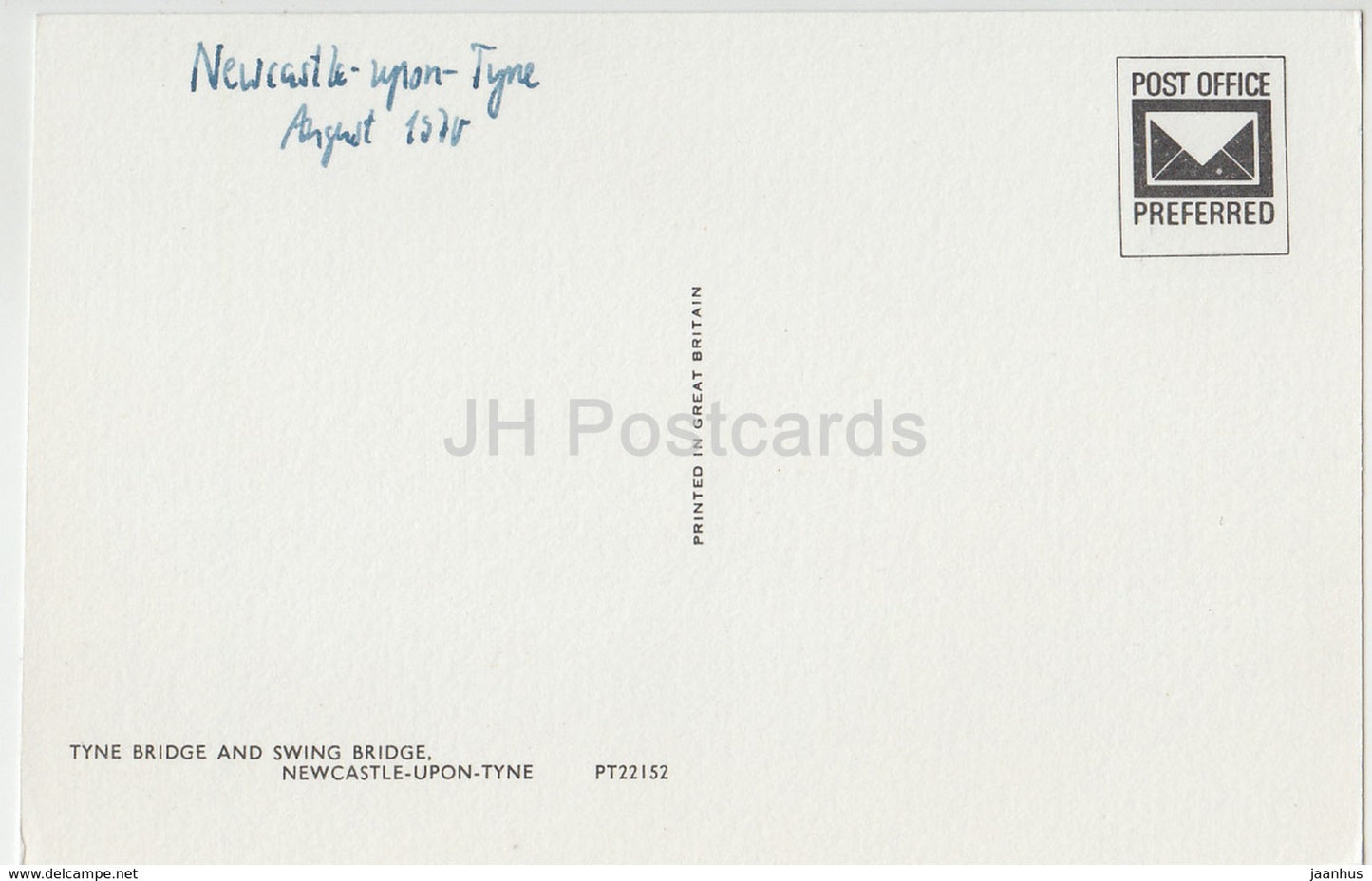 Newcastle-Upon-Tyne - The Bridge and Swing Bridge - PT22152 - 1970 - United Kingdom - England - used