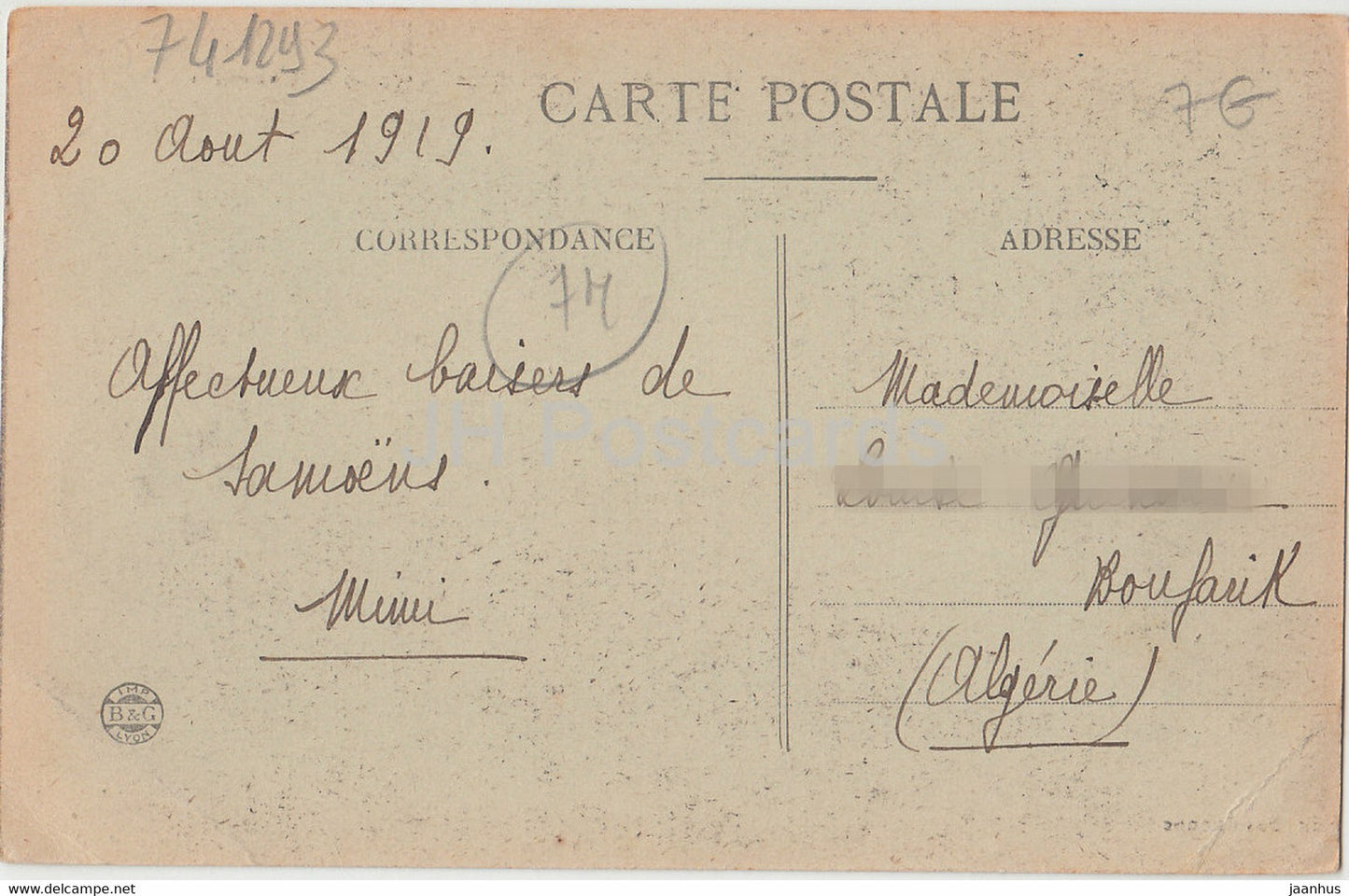 Samoens - L'Hotel Bellevue et le Criou - 282 - alte Postkarte - 1919 - Frankreich - gebraucht