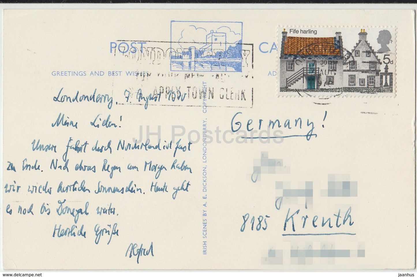 Londonderry - Roaring Meg - 51 - 1970 - United Kingdom - Northern Ireland - used