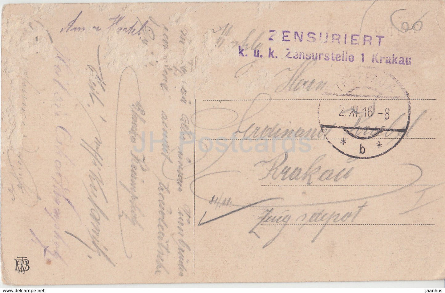 Troppau - Opava - Kaiser Josef Denkmal - Zensuriert - Zensurstelle Krakau - alte Postkarte - 1916 - Tschechien - gebraucht