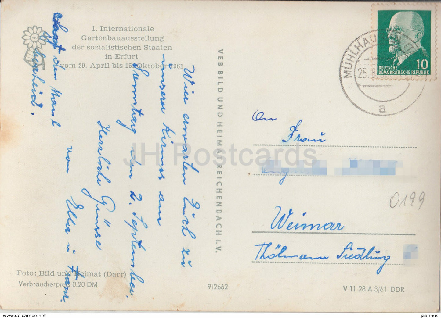 Internationale Gartenbauausstellung der sozialistischen Staaten in Erfurt 1961 – Deutschland DDR – gebraucht