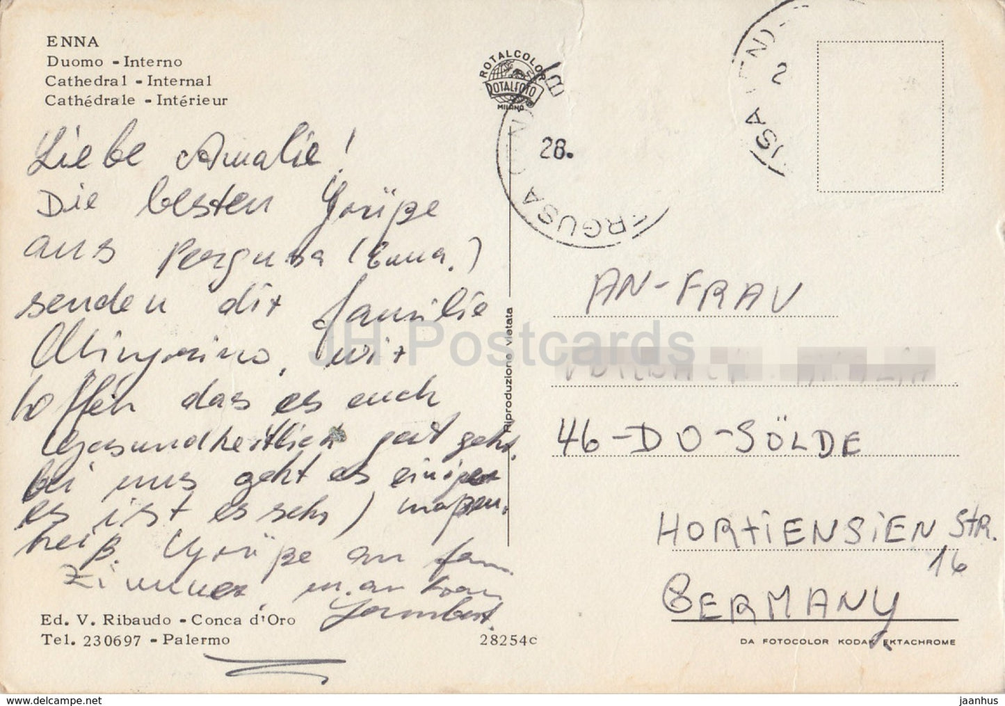 Enna - Duomo - Interno - Cathedral Internal - Italy - used