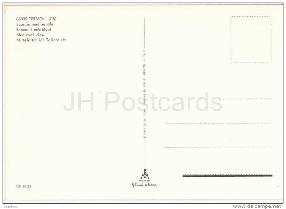 scorcio medioevale - medieval view - Termoli - Campobasso - Molise - 86039 - TER 10/32 - Italia - Italy - unused - JH Postcards