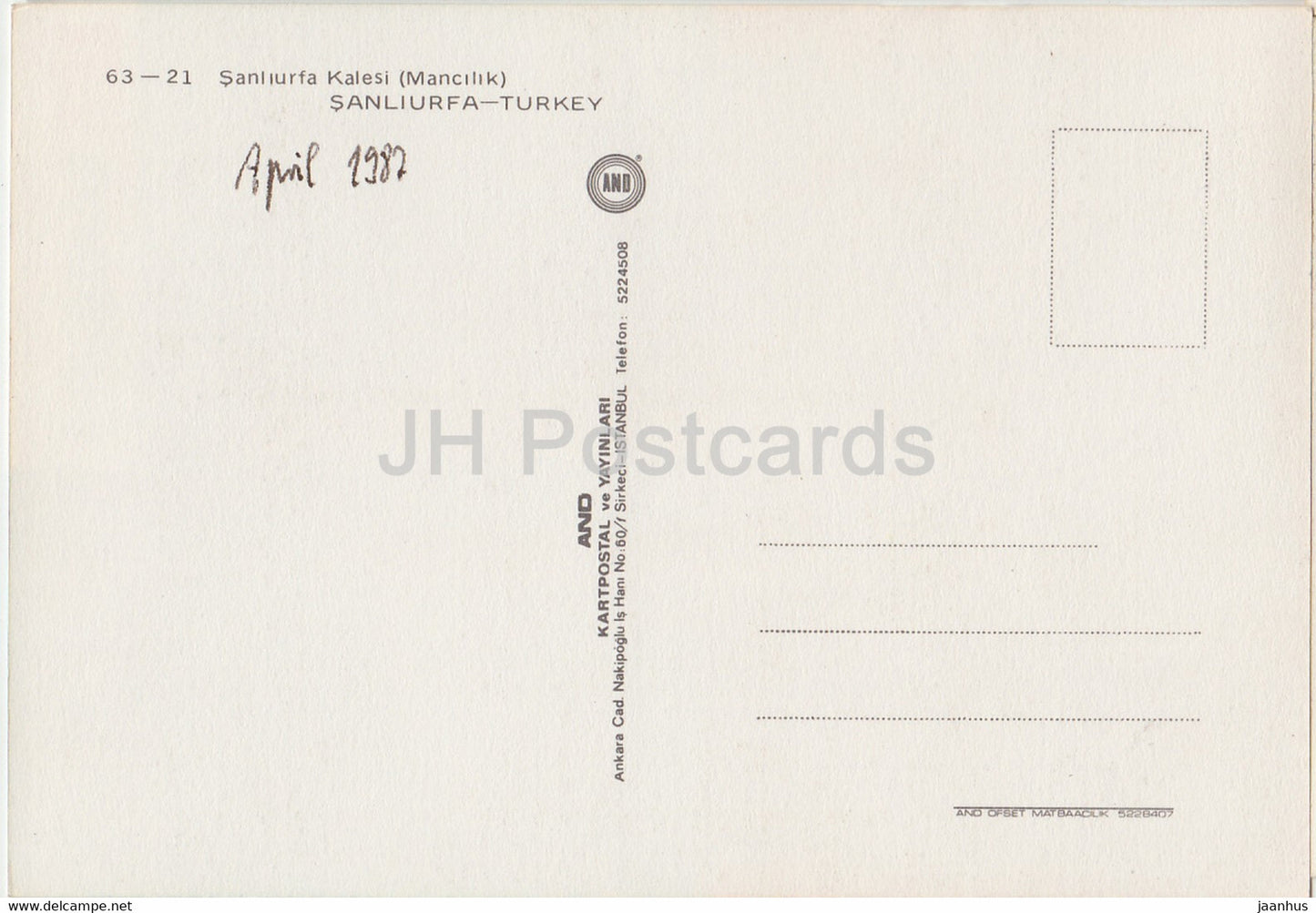 Sanliurfa - castle ruins - 1987 - Turkey - used