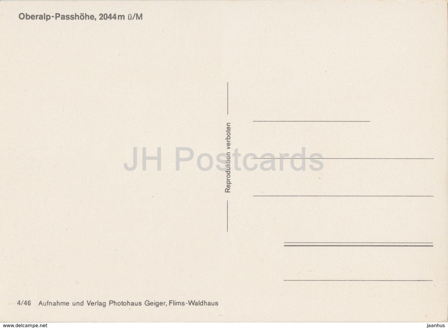 Oberalp Pass - Oberalp Passhohe 2044 m - ski resort - train - multiview - Switzerland - unused