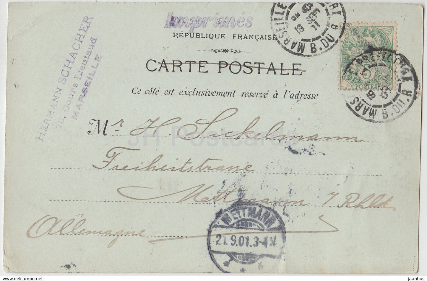 Marseille - L'Entree du Vieux Port - 34 - old postcard - 1901 - France - used