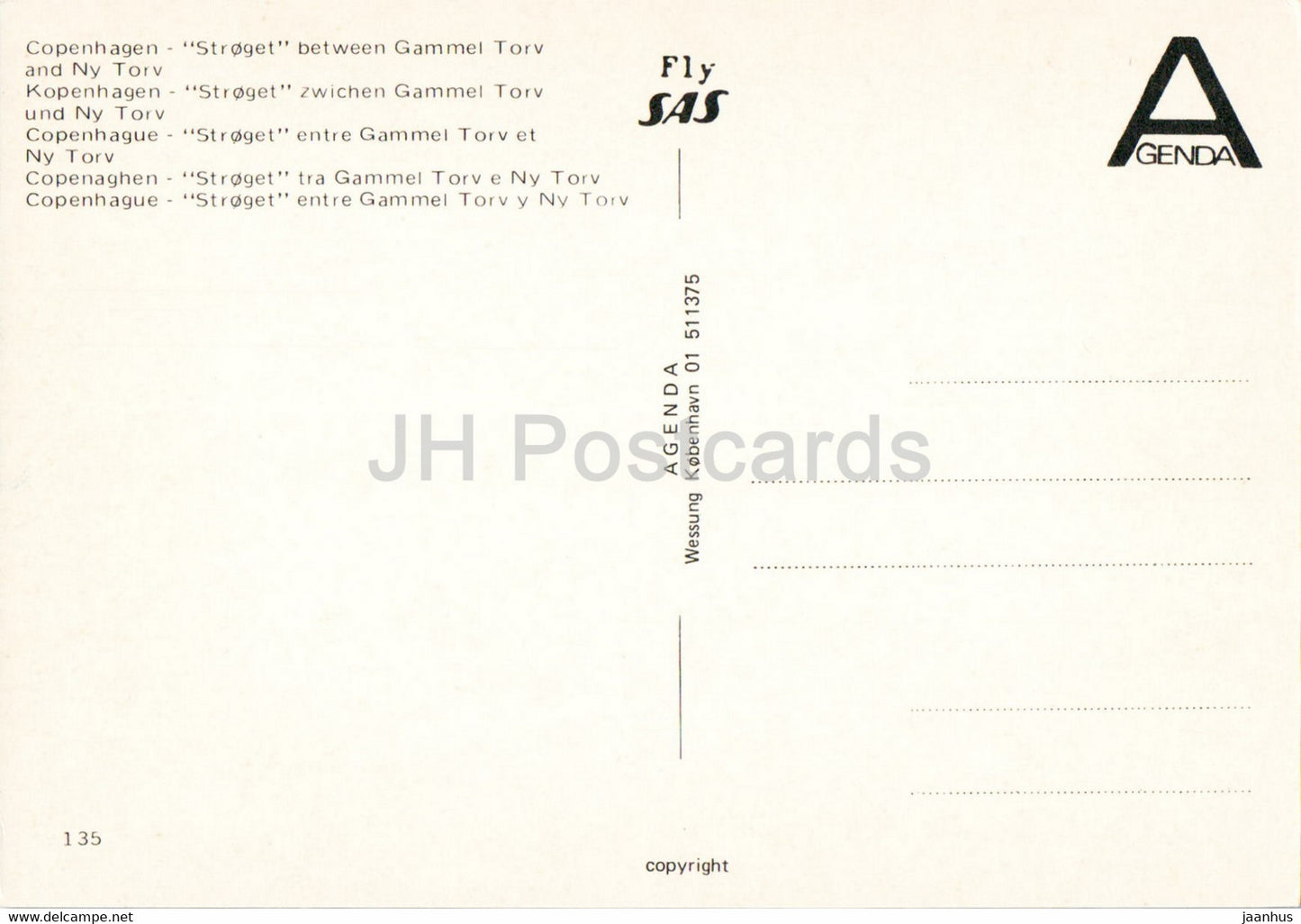 Copenhague - Stroget entre Gammel Torv et Ny Torv - 135 - Danemark - inutilisé