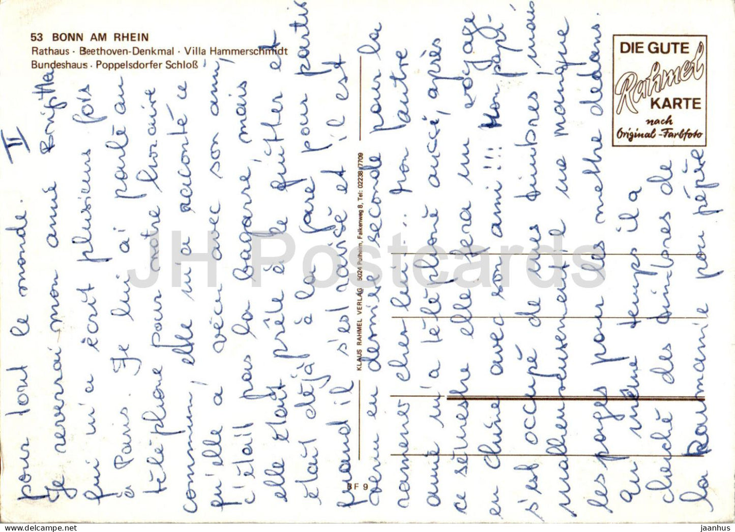 Bonn am Rhein - Grusse aus Bonn - Rathaus - Beethoven Denkmal - Villa Hammerschmidt - multiview - 53 - Germany - used