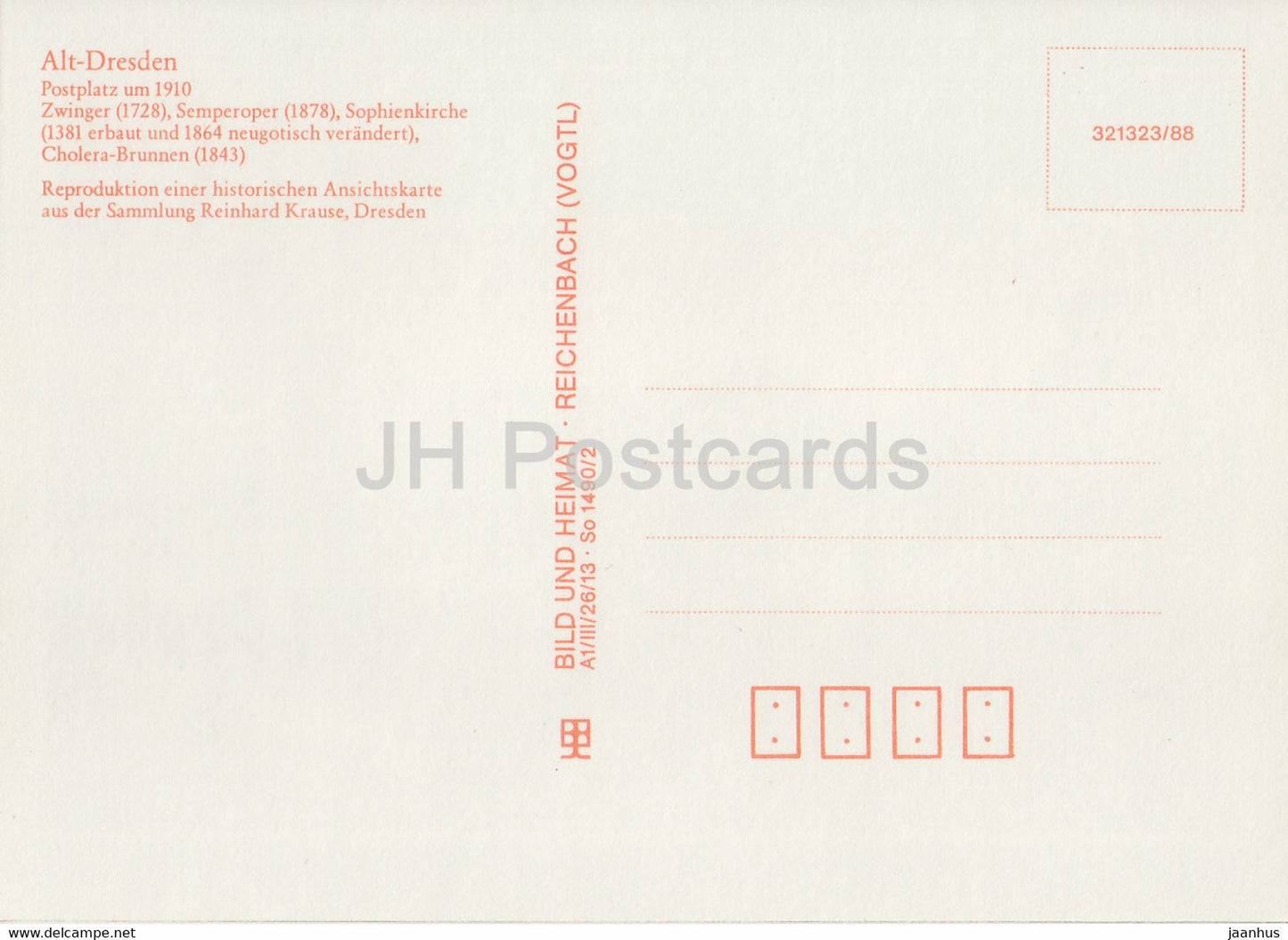 Dresden - Postplatz um 1910 - Straßenbahn - Reproduktion - Historische Ansichten - DDR Deutschland - unbenutzt