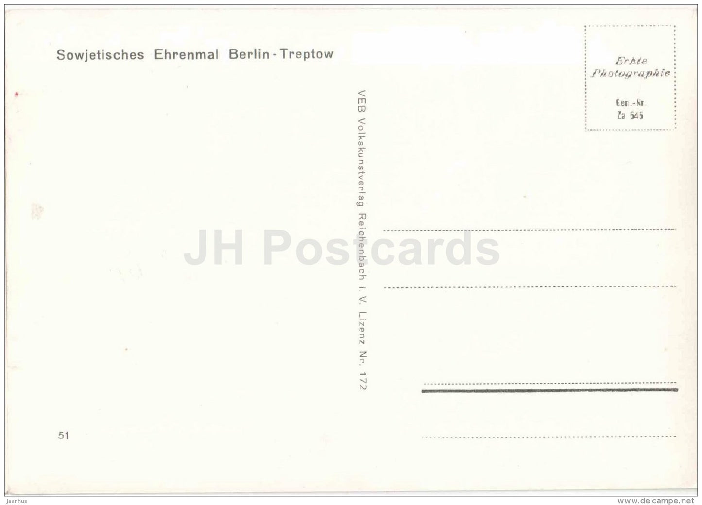 Sowjetisches Ehrenmal in Berlin - Treptow - soviet monument - Berlin - Germany - unused - JH Postcards