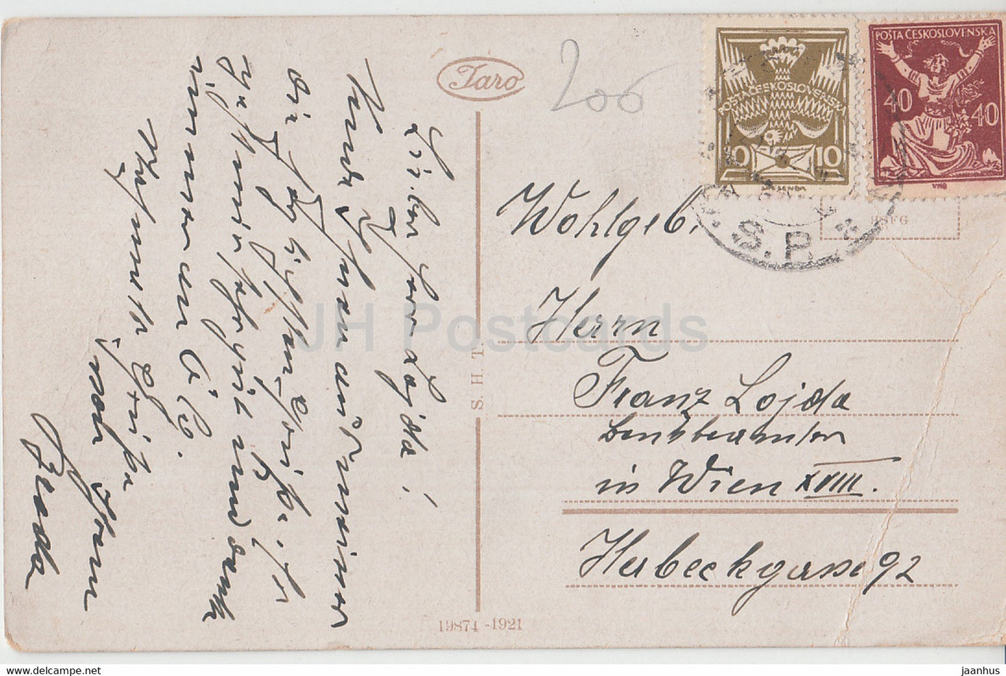 Tesin - Teschen - tram - old postcard - Czech Republic - Czechoslovakia - used