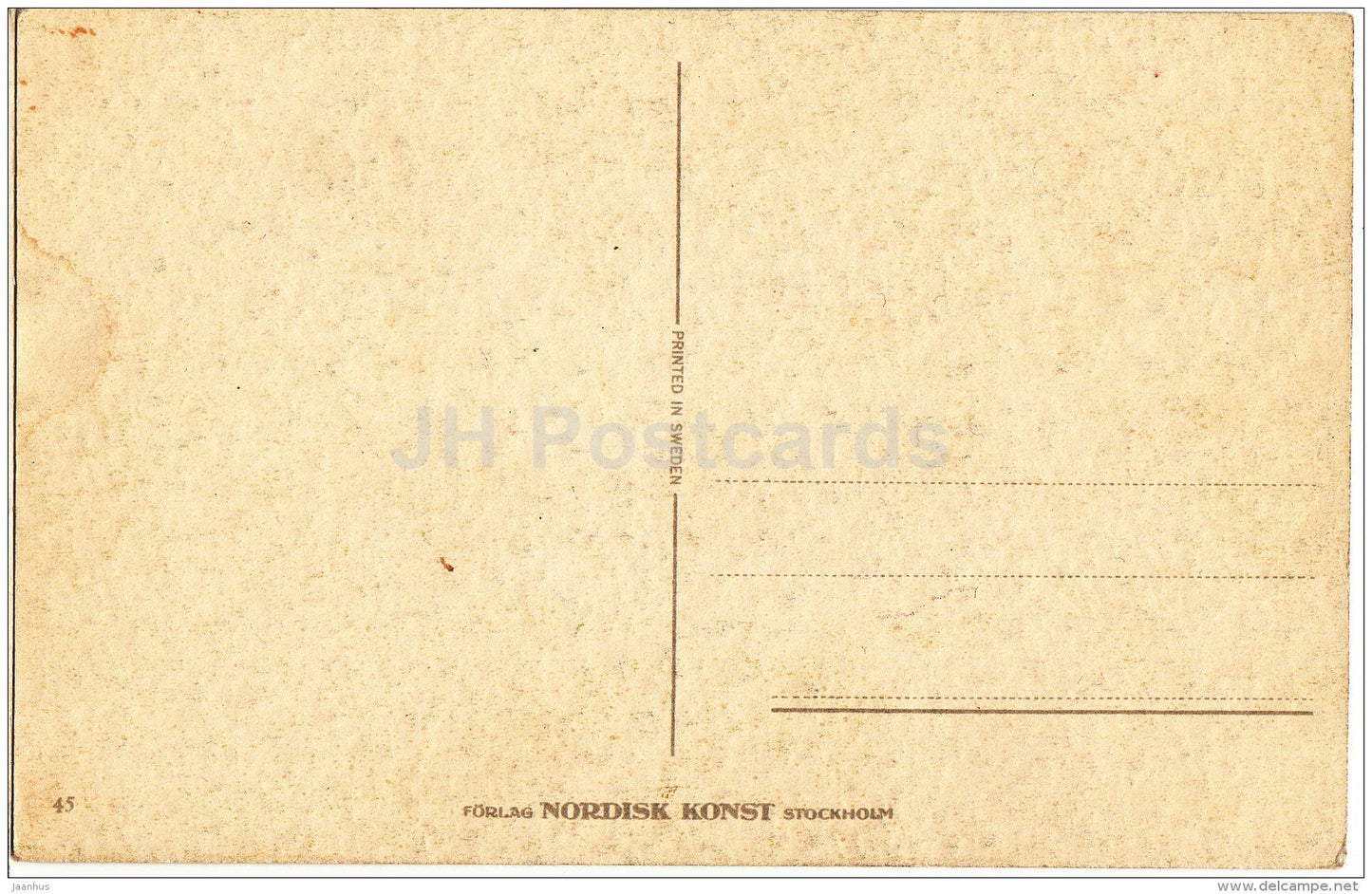 illustration by Jak. Edgren - humor - dragningslistan - agenda - man and woman - 45 - Sweden - unused - JH Postcards