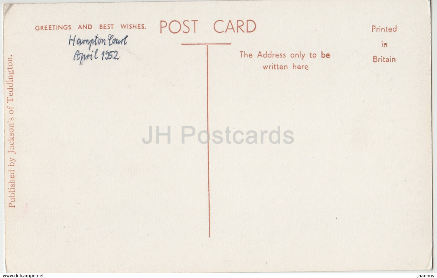 London - Hampton Court - Palace and Grounds - 0106 - 1952 - United Kingdom - England - used