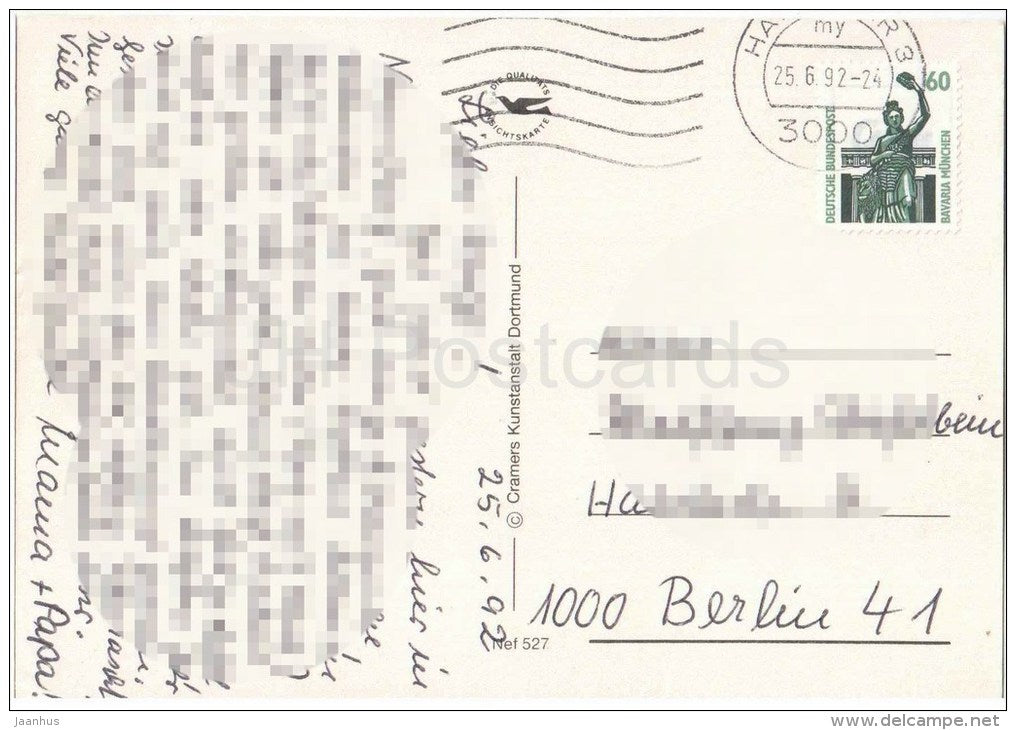 Bad Nenndorf - Hotel Esplanade - Sonnengarten - Am Krater - Kurpromenade - Nef 527 - Germany - 1992 gelaufen - JH Postcards