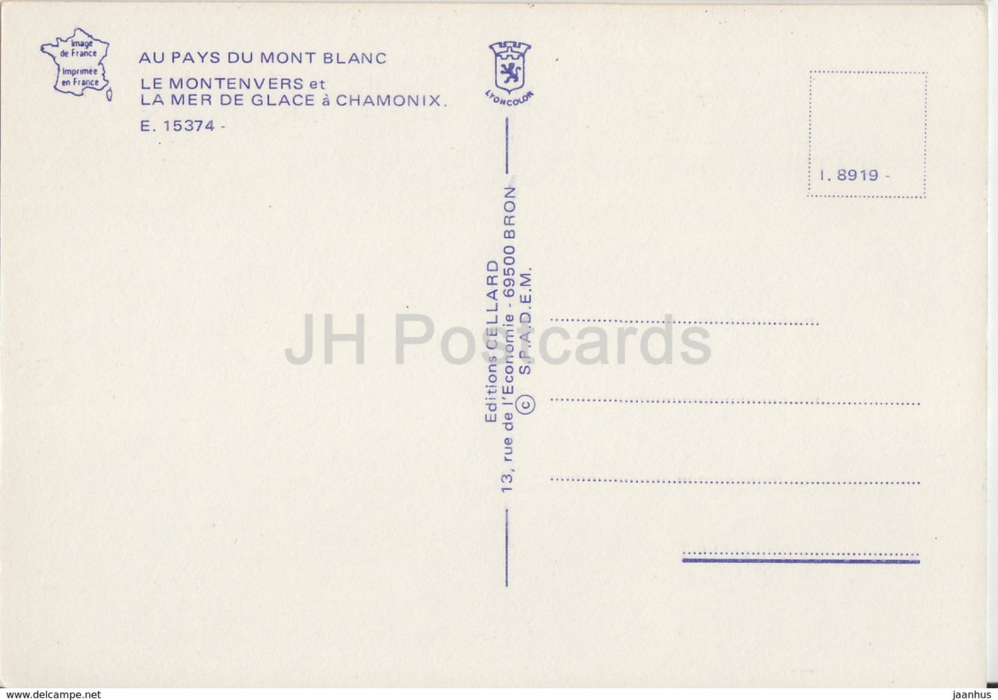 Le Montenvers - Mer de Glace - Chamonix - Mont Blanc - Seilbahn - Zug - Frankreich - unbenutzt