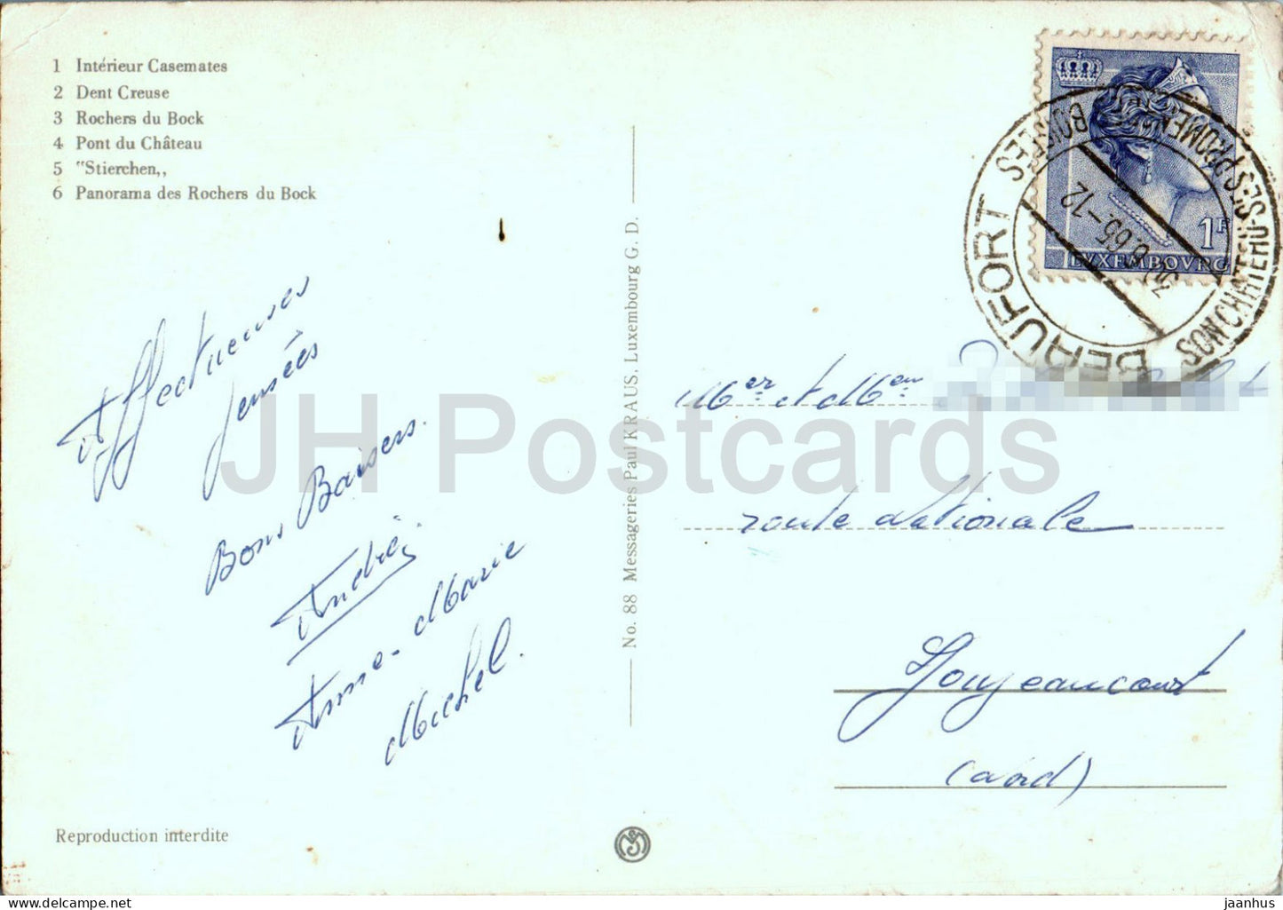 Luxembourg - Casemates du Bock - multiview - 88 - 1965 - Luxembourg - d'occasion