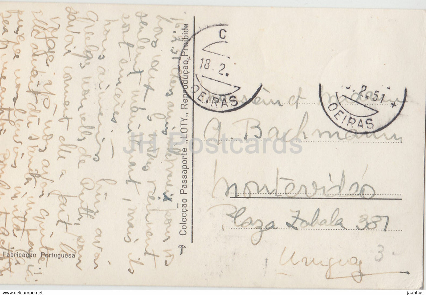 Lisboa - Lisbonne - Avenida de Liberdade - 6 - carte postale ancienne - 1951 - Portugal - utilisé