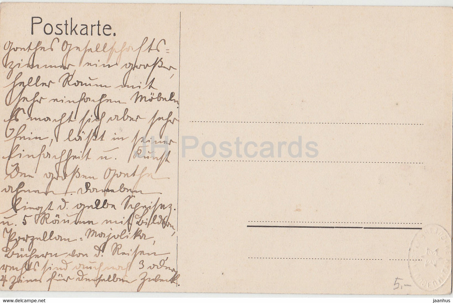 Goethe Haus in Weimar - Juno Zimmer I - old postcard - Germany - used