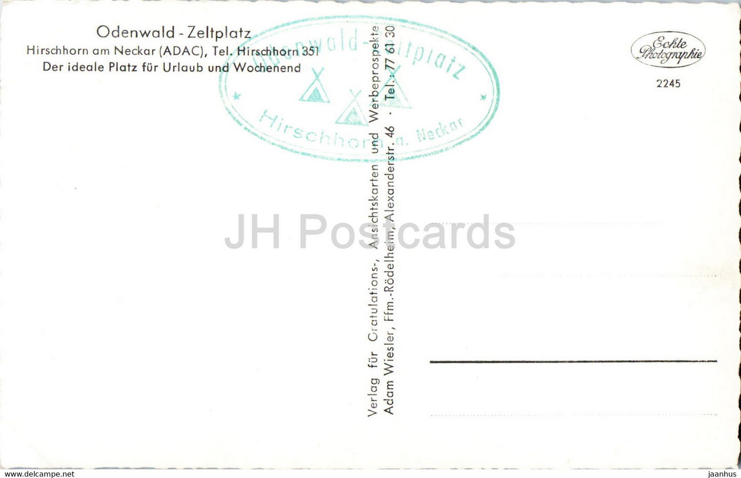 Odenwald Zeltplatz - Hirschhorn am Neckar - Allemagne - inutilisé