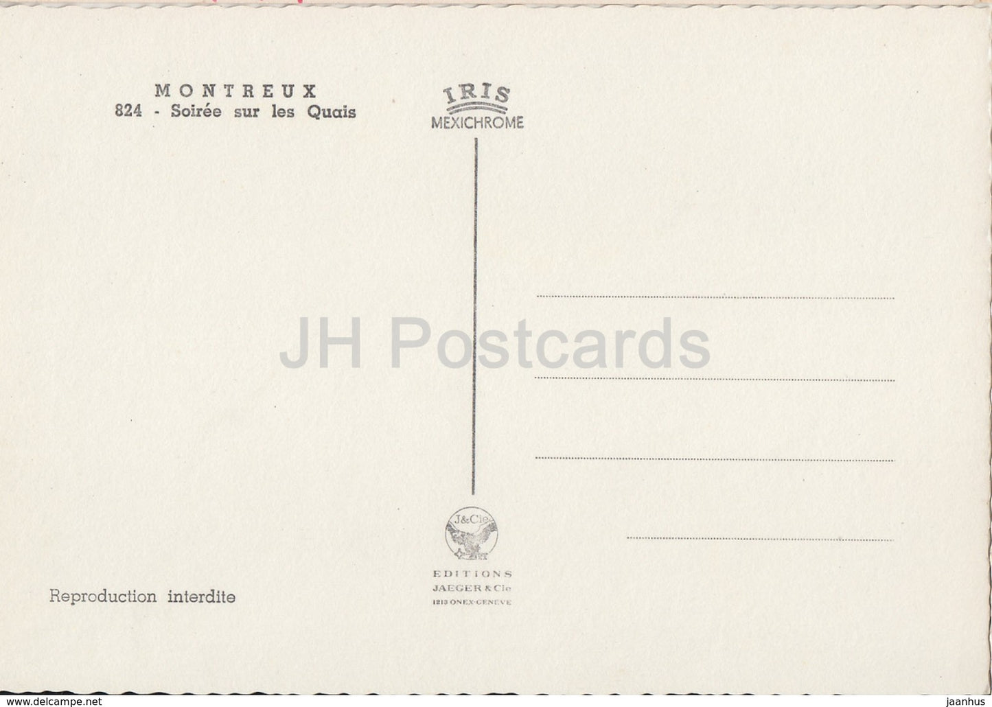 Montreux - Soiree sur les Quais - Evening on the Quays - 824 - Switzerland - unused