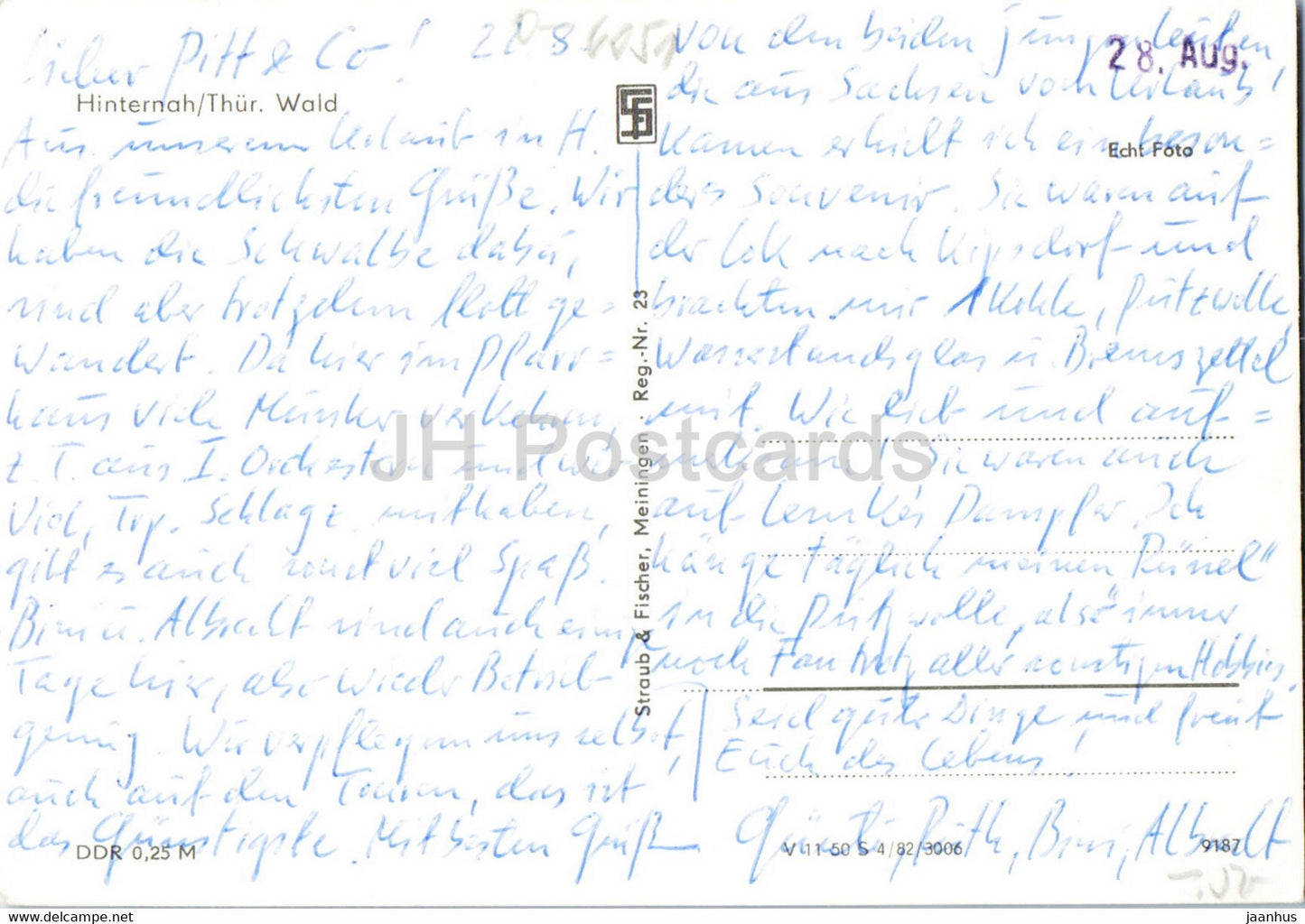 Hinternah - Thur Wald - Germany DDR - used