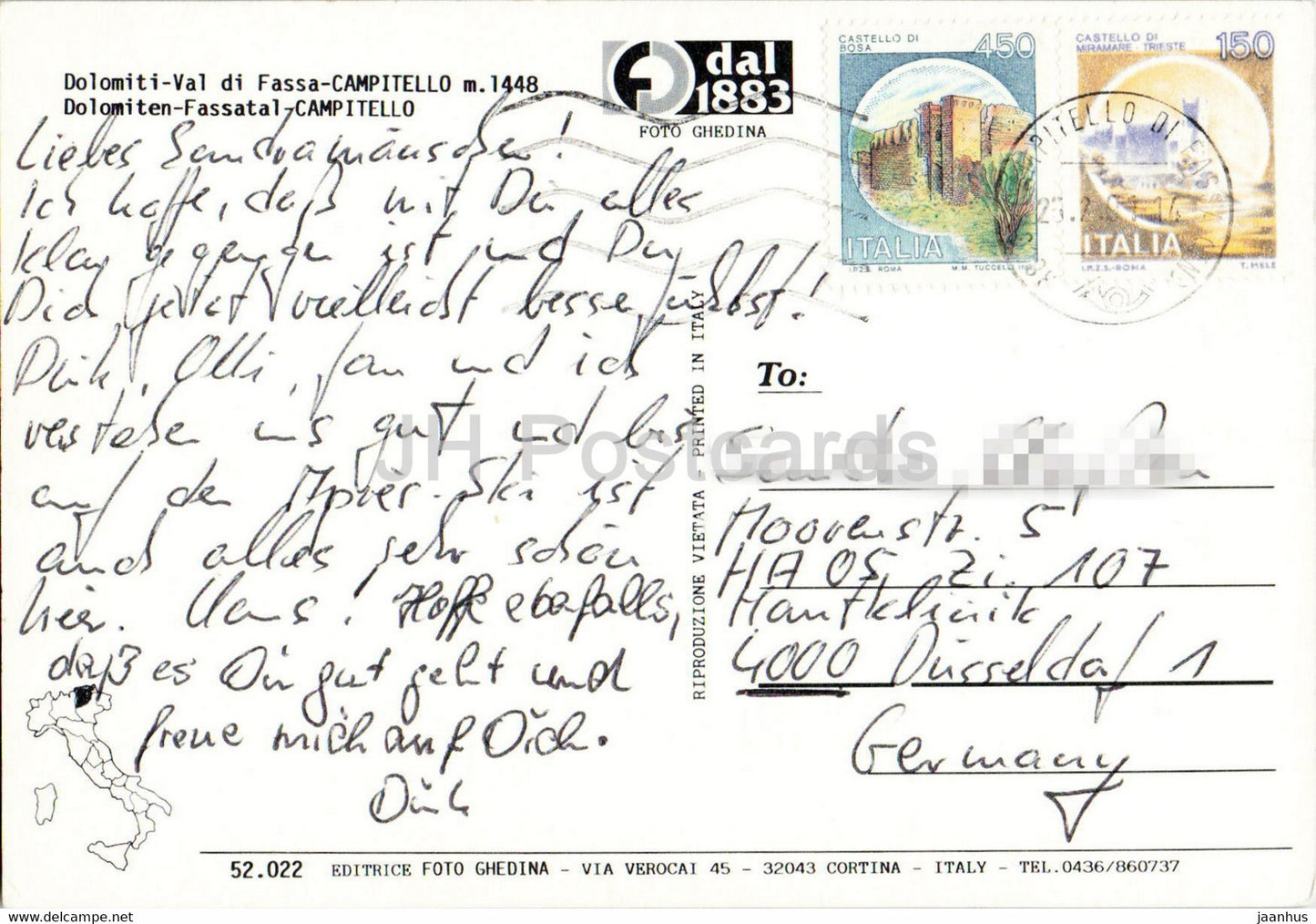 Dolomiti Val di Fassa - Campitello - Seilbahn - 2001 - Italien - gebraucht