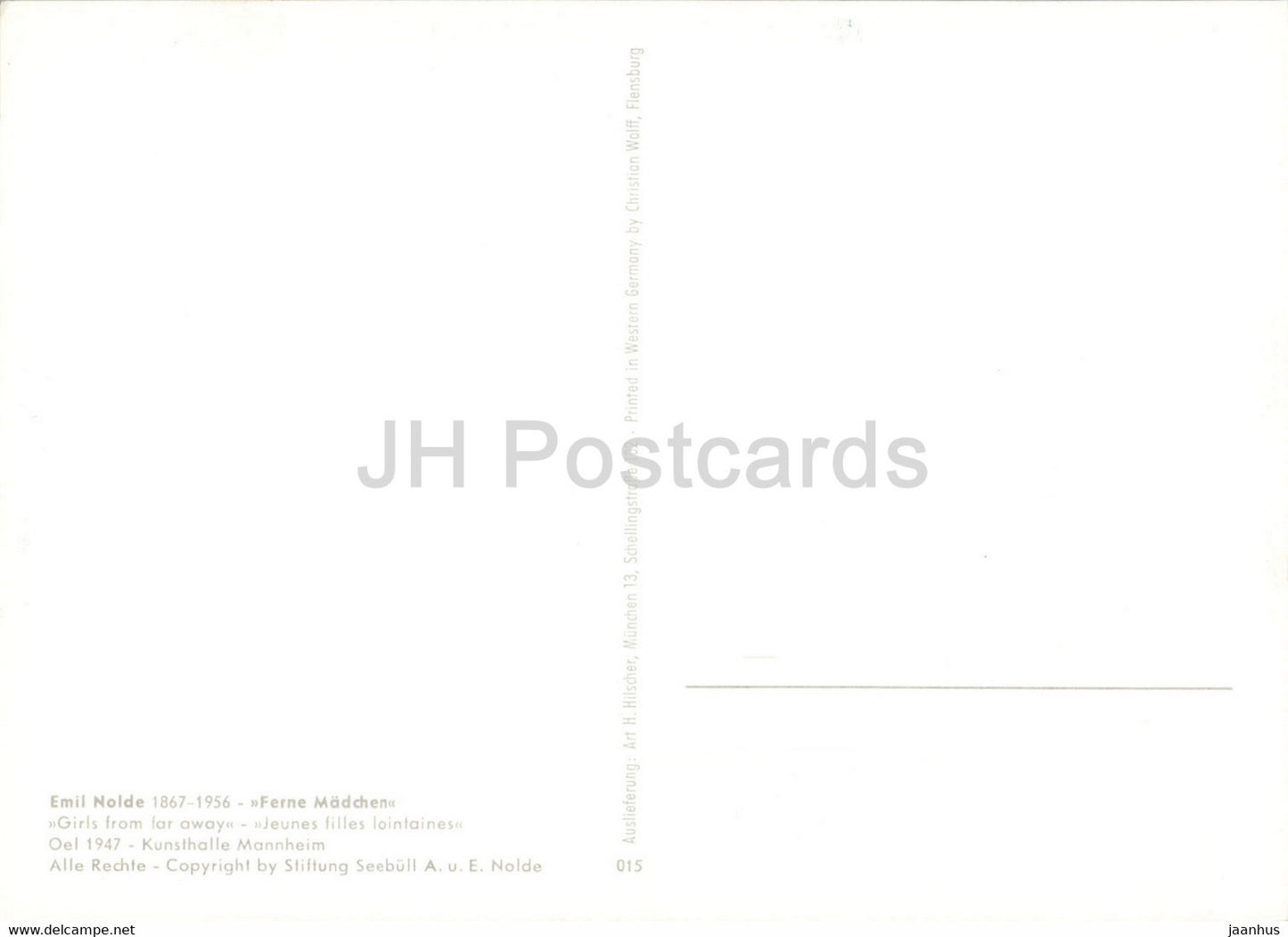 peinture d'Emil Nolde - Ferne Madchen - Filles de loin - Art allemand - Allemagne - inutilisé