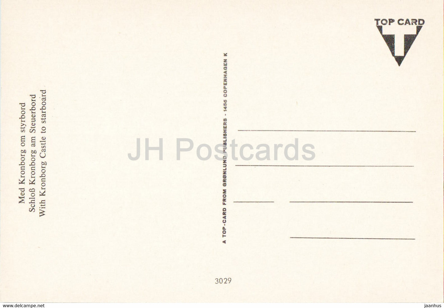 Avec le château de Kronborg à tribord - 3029 - Danemark - inutilisé