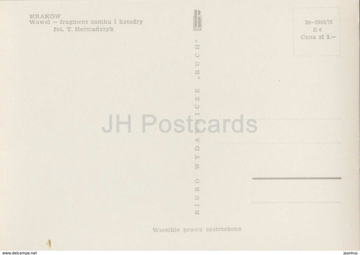 Krakow - Wawel - fragment of the castle and the cathedral - Poland - unused