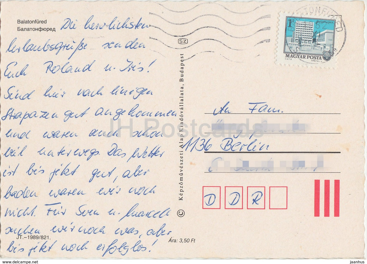 Balaton - Balatonfured - hotel - gallery - shop - multiview - 1982 - Hungary - used