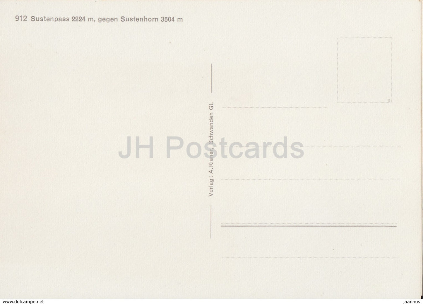 Sustenpass 2224 m - Sustenhorn 3504 m car - 912 - Switzerland - unused