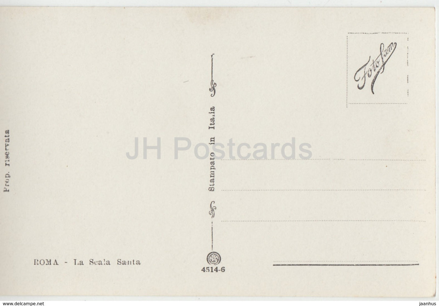 Roma - Rome - La Scala Santa - 4514-6 - old postcard - Italy - unused