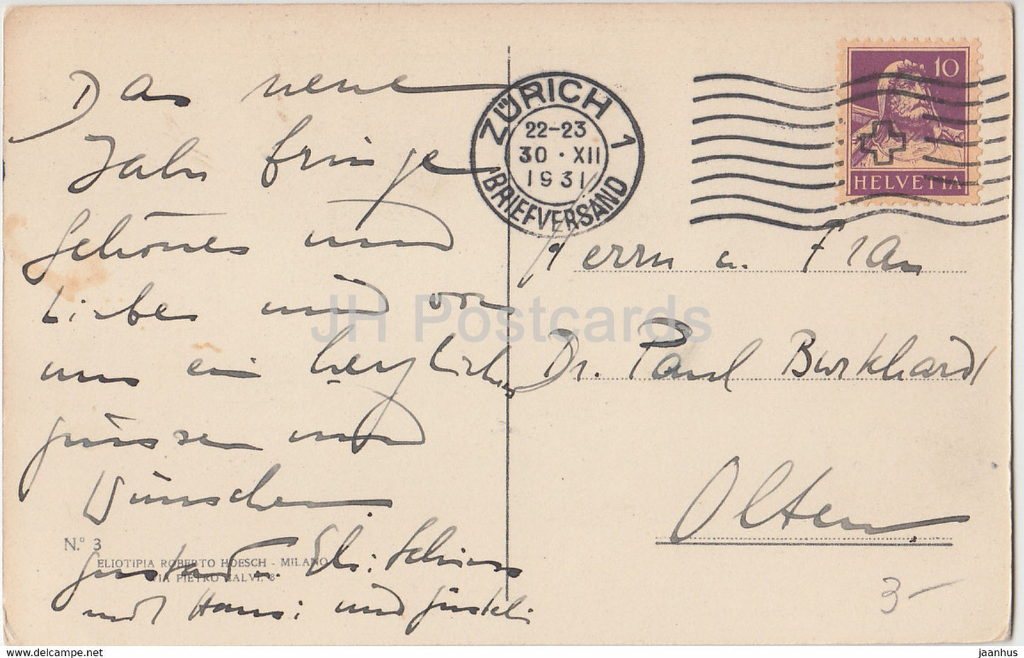 painting by Raphael - Sposalizio di Maria Vergine - Virgin Mary - Italian art - old postcard - 1931 - Italy - used