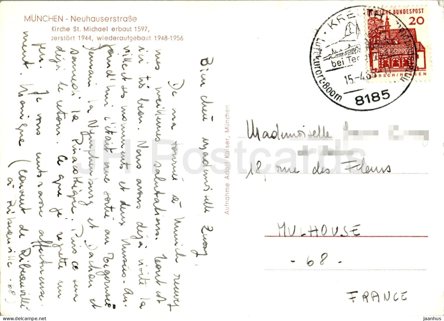 Munchen - Munich - Neuhauserstrasse - Kirche St Michael - 1966 - Germany - used