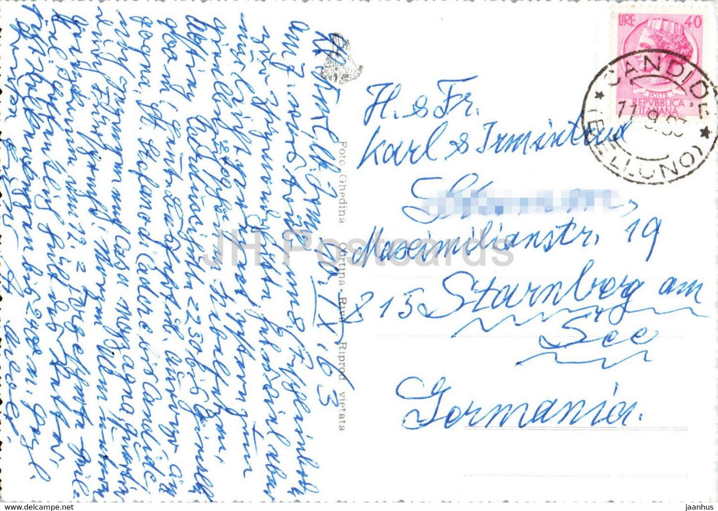 Campitello - Val Comelico - Gruppo del Popera - Dolomiti - 1963 - Italy - used