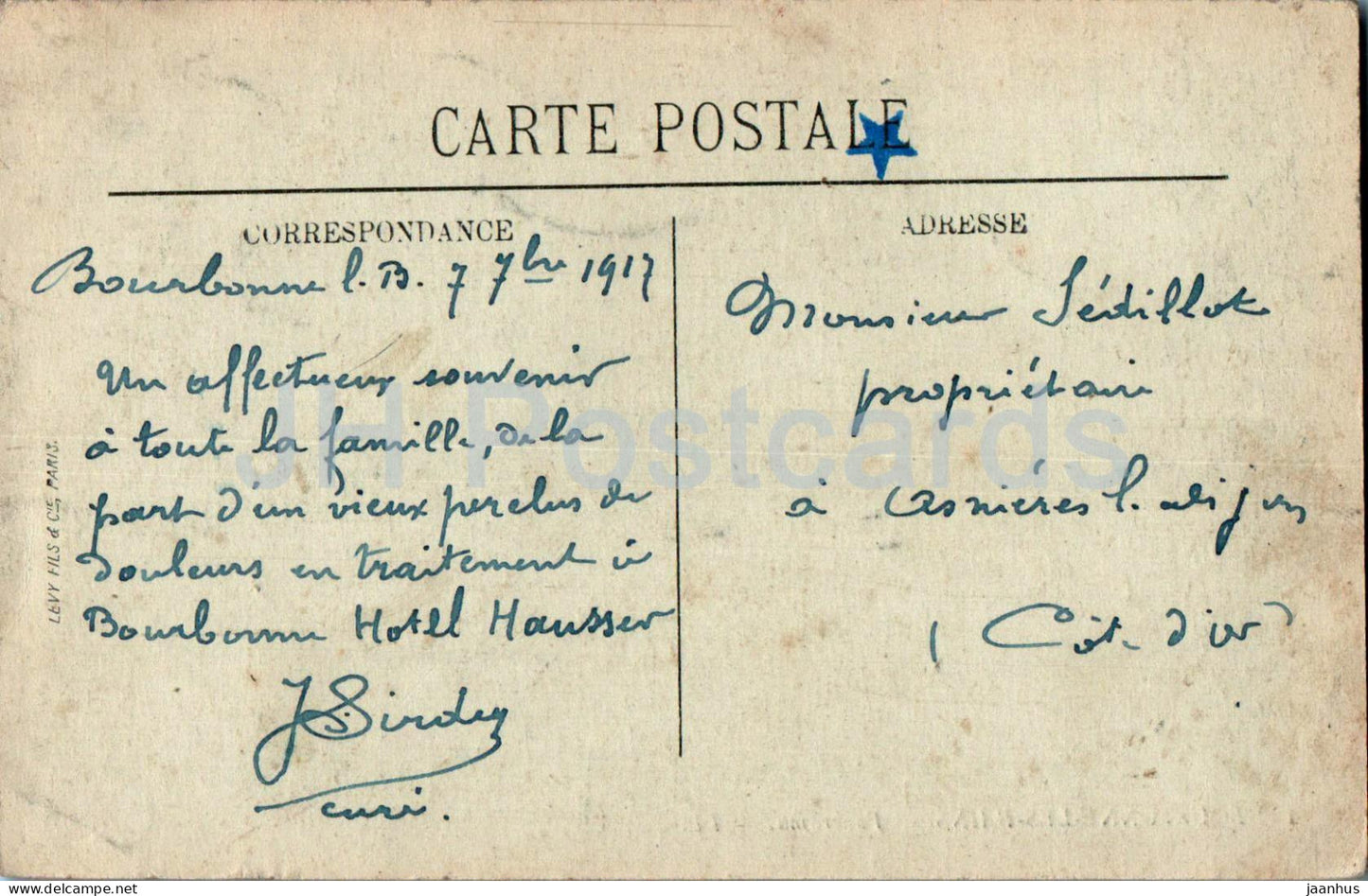 Bourbonne le Bains - Panorama - 1 - carte postale ancienne - 1917 - France - occasion