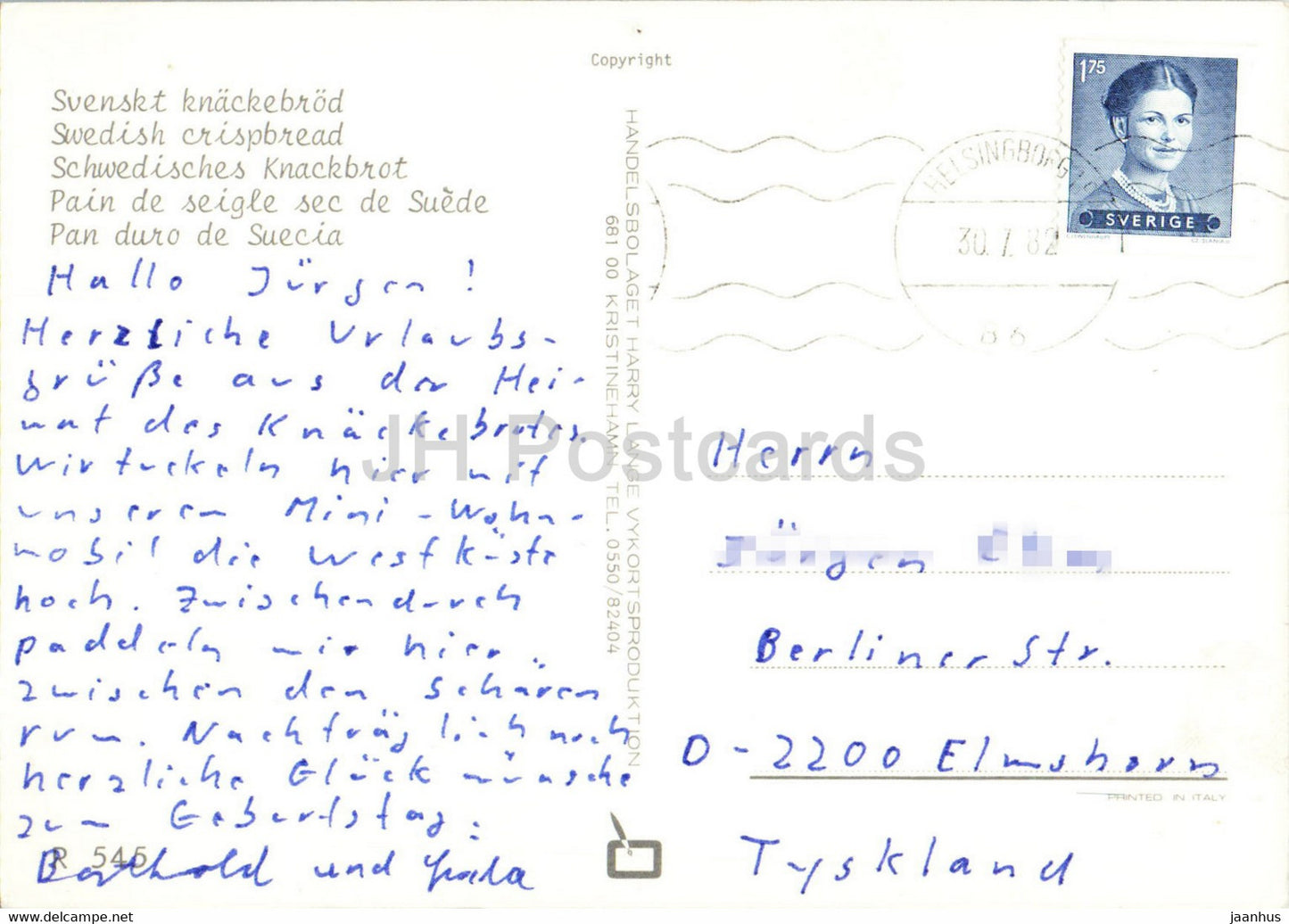 Svenskt knackebrod - Swedish Crispbread - Sweden - used