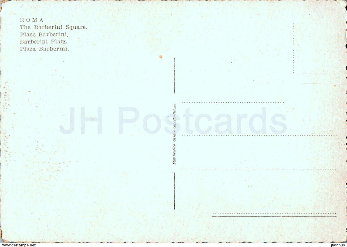 Roma - Rome - The Barberini Square - Italy - unused