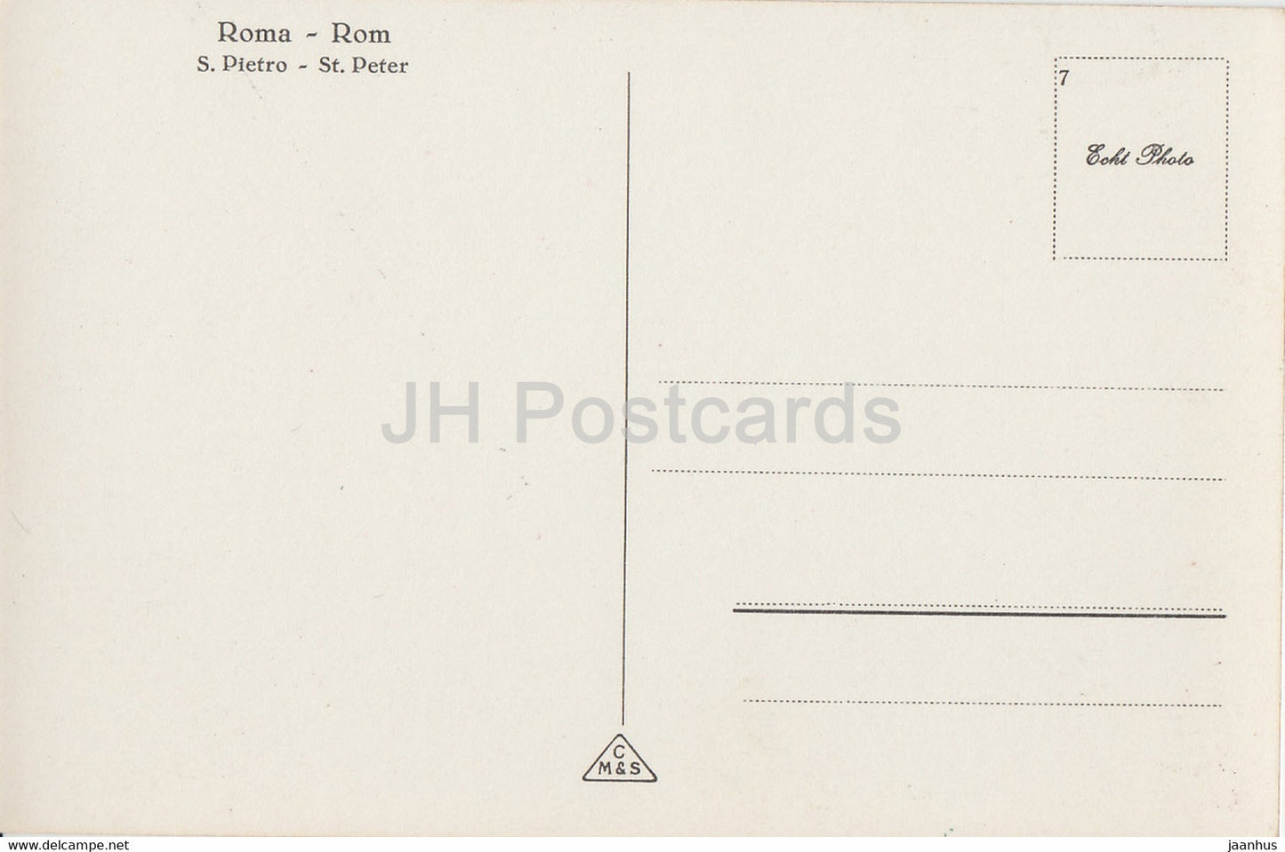 Roma - Rom - S Pietro - St. Peter - 896 - alte Postkarte - Italien - unbenutzt