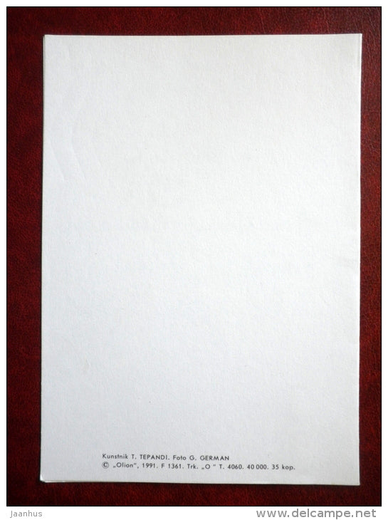 Christmas card - Holy Bible - candle - 1991 - Estonia USSR - used - JH Postcards