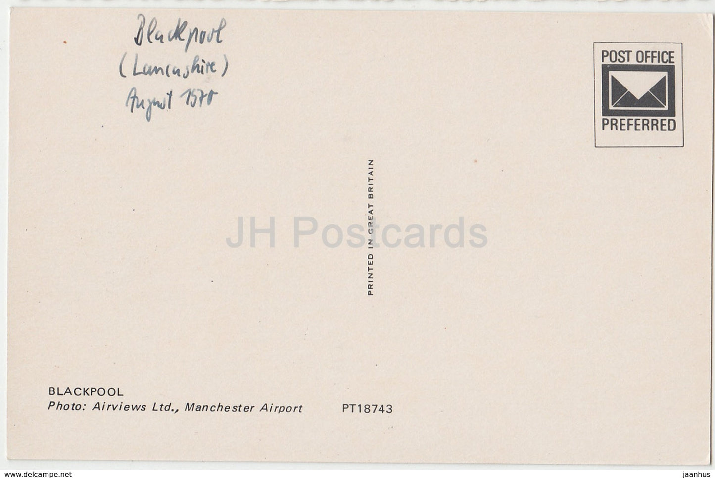 Blackpool - aerial view - PT18743 - 1970 - United Kingdom - England - used