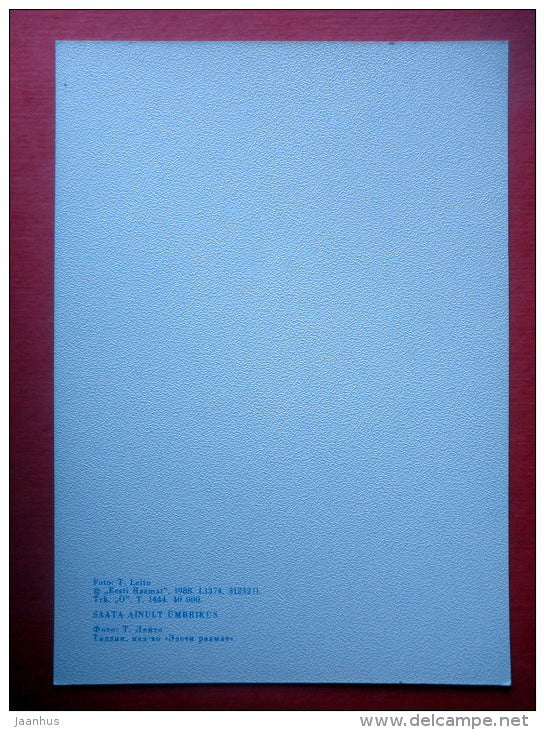 Estonia in Winter - windmill - 1988 - Estonia USSR - unused - JH Postcards