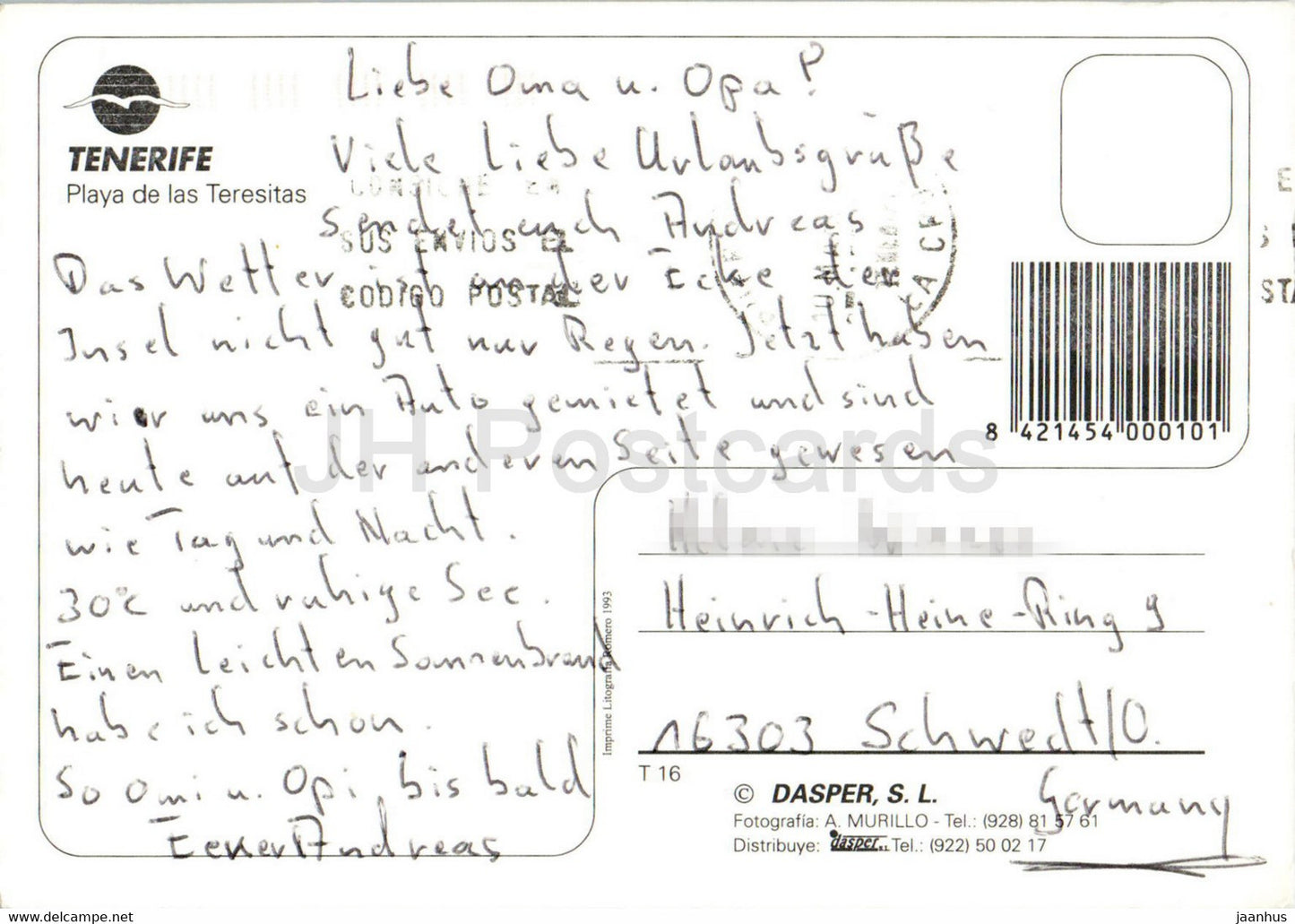 Isla de Tenerife - Playa de las Teresitas - plage - Espagne - utilisé