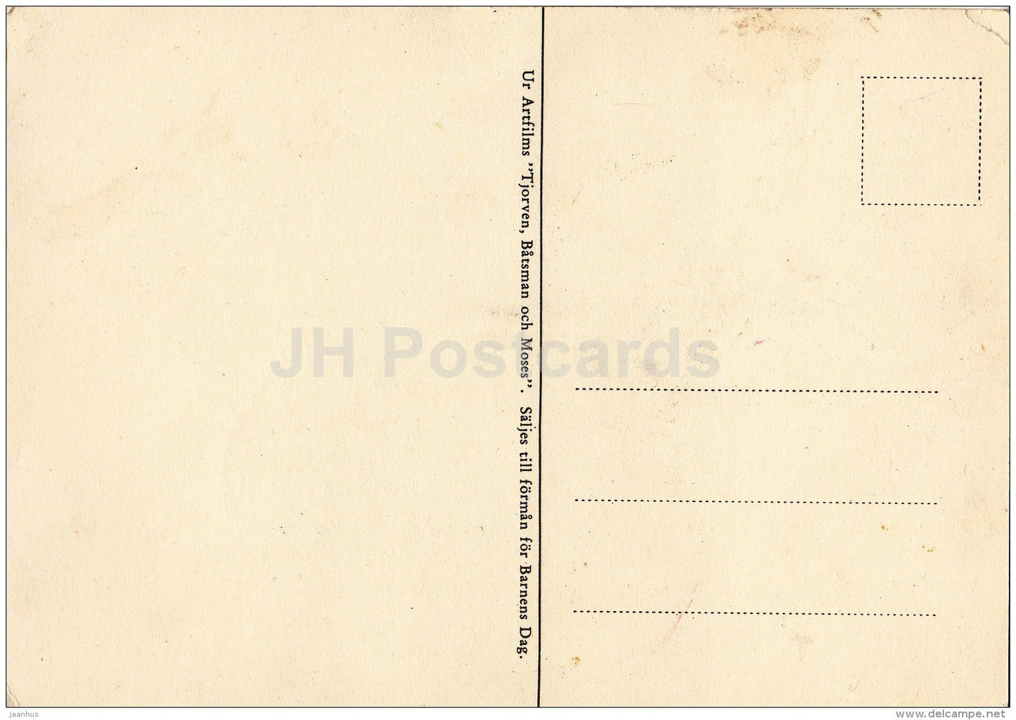 movie Tjorven , Batsman och Moses - children - sheep - seal - Sweden - unused - JH Postcards
