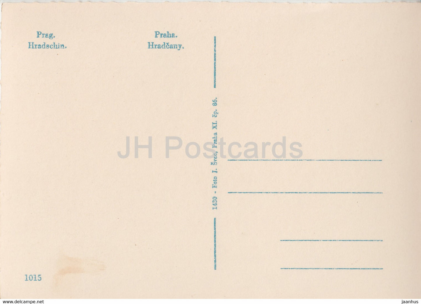 Praha - Prague - Hradcany - 1015 - old postcard - Czech Republic - unused
